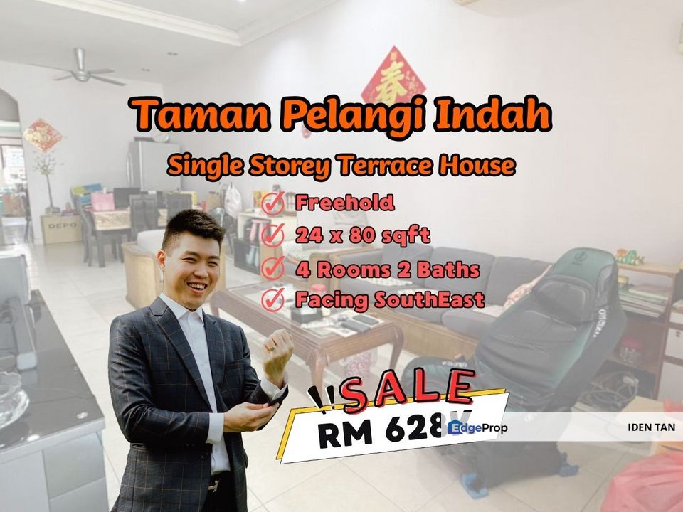 Pelangi Indah Single Storey Terrace House For Sale Near Taman Gaya, Desa Cemerlang, Bestari Indah, Bukit Jaya, Dato Chellam, Tebrau, Johor Jaya, Johor, Ulu Tiram