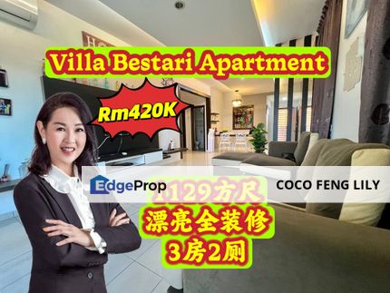 Villa Bestari Apartment, Taman Nusa Bestari 2, Built Up 1129 Sqft Renovation Unit , Johor, Skudai