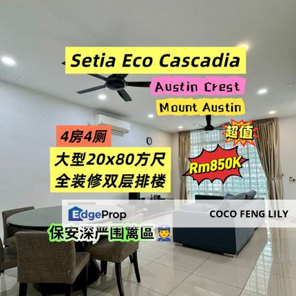 Setia Eco Cascadia @ Mount Austin, G&G 20x80 Sf Renovation Double Storey Terrace , Johor, Johor Bahru