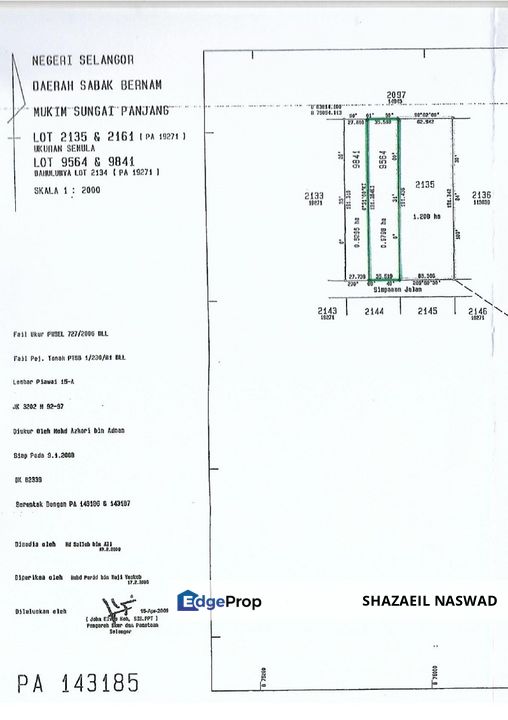 Tanah pertanian 1.6 ekar di Bagan Terap, Sungai Besar, Sungai Panjang, Sabak Bernam, Selangor, Sungai Besar