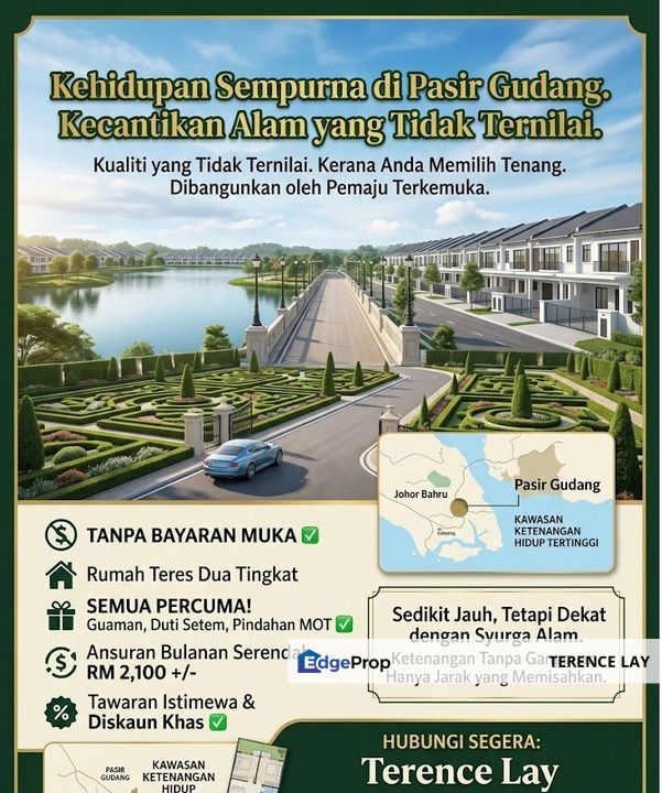 Pasir Gudang New Teres Dua Tingkat 20x65 & 20x70, Johor, Masai