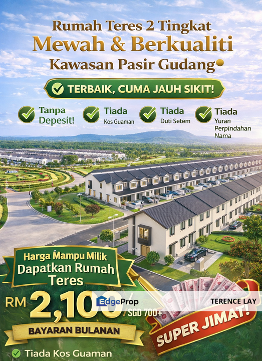 Pasir Gudang New Teres Dua Tingkat 20x65 & 20x70, Johor, Masai