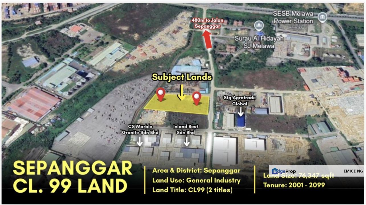  Kota Kinabalu Industrial Park  Industrial Land Sepanggar For Sale, Sabah, Kota Kinabalu