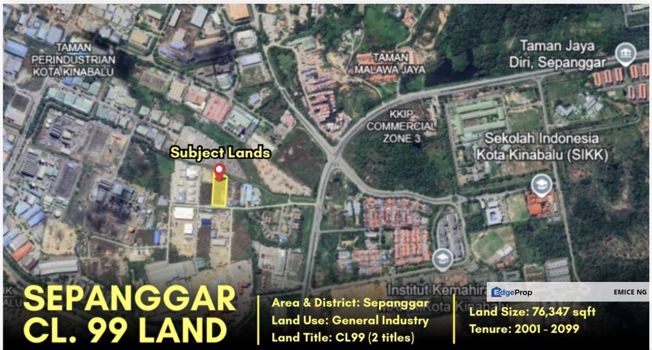 Kota Kinabalu Industrial Park  Industrial Land Sepanggar For Sale, Sabah, Kota Kinabalu