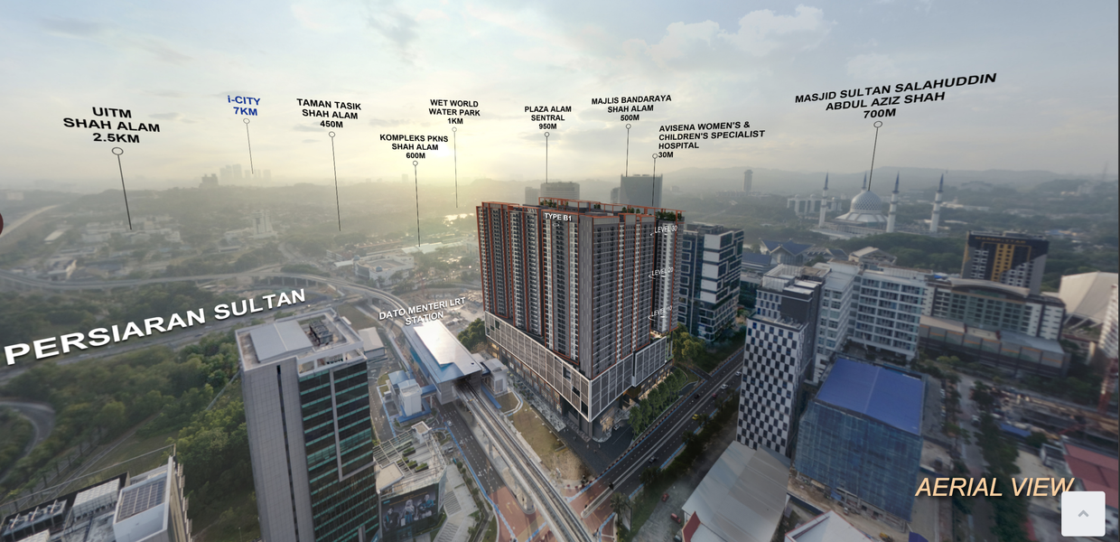 Seksyen 14 Shah Alam Sena Residence Type B for Sale LRT Dato Menteri, Selangor, Shah Alam