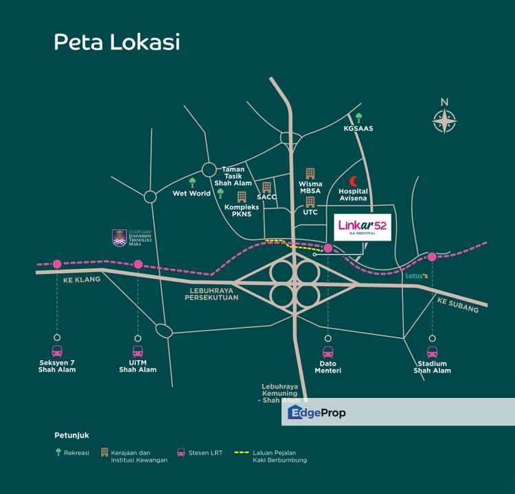 Seksyen 14 Shah Alam Linkar 52 B1/B2/B2A for Sale LRT Dato Menteri, Selangor, Shah Alam