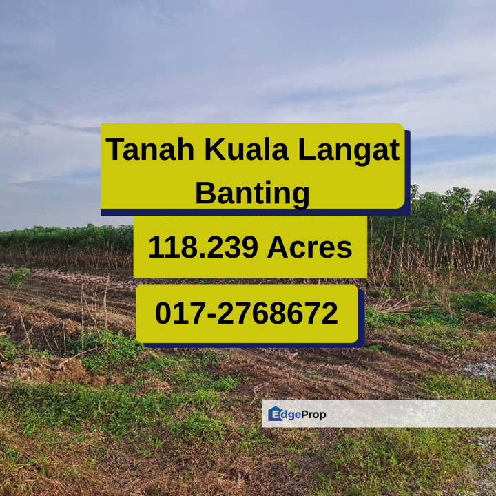 Land Kuala Langat, Banting 118.239 Acres International Lot For Sale – Selangor, Selangor, Banting
