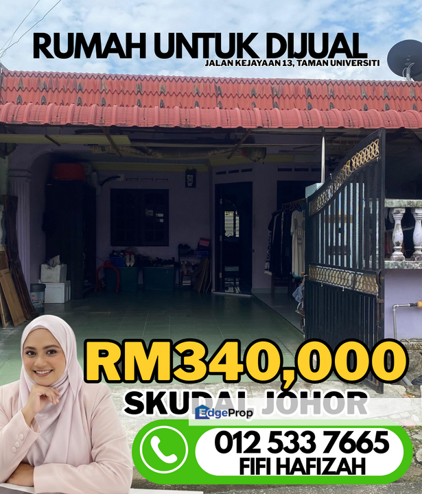 Taman Universiti, Skudai Single Storey landed house below market house, Johor, Skudai