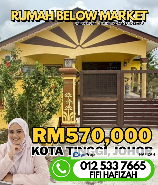 Rumah Below market - Bungalow at Bandar Penawar, near Desaru Beach, Johor, Kota Tinggi