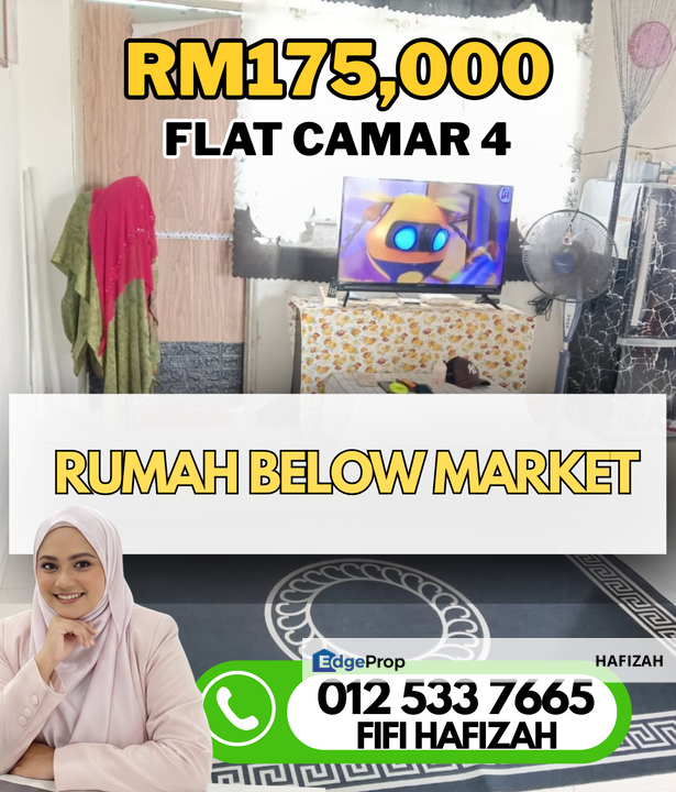 Jalan Camar 13 Below Market Flat house for sale with cash back, Johor, Johor Bahru