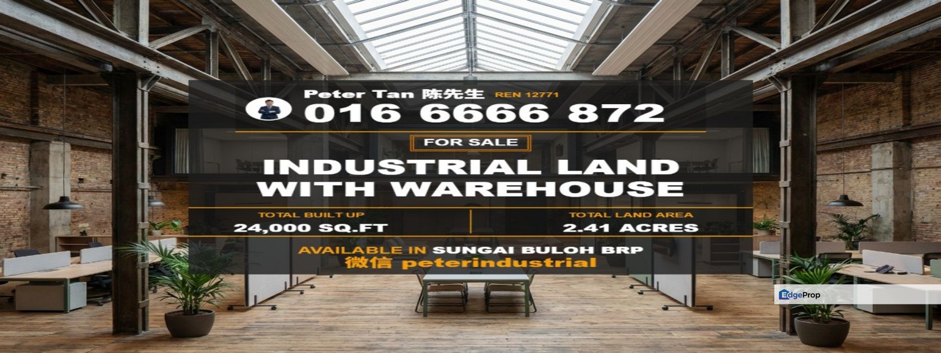 BRP Sungai Buloh Industrial Land With Warehouse For Sale 2.41 Acres, Selangor, Gombak