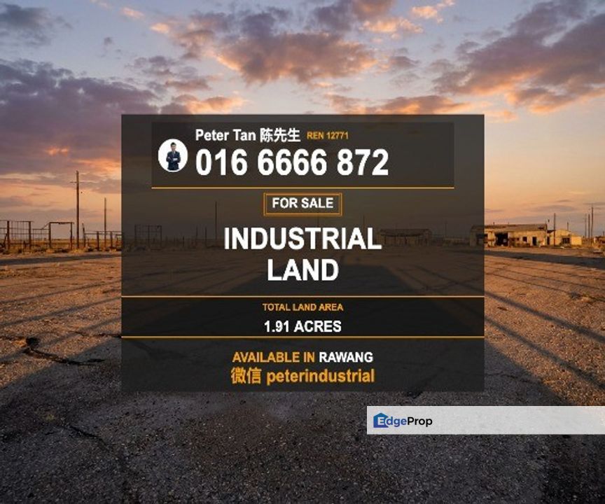 Industrial Land For Sale Bukit Rawang Jaya Rawang Ready To Build, Selangor, Gombak