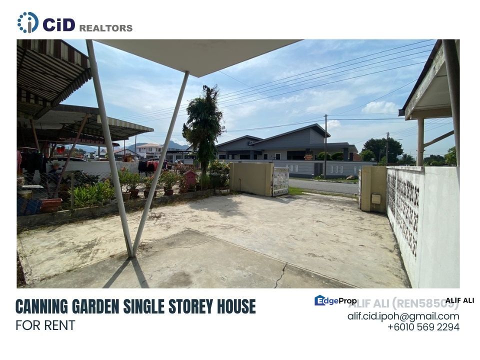 Canning Garden Ipoh Single Storey House for Rent | Partly Furnished | RM1,300 Negotiable, Perak, Ipoh