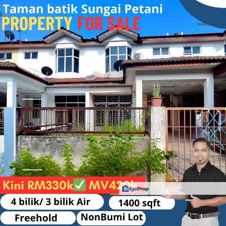 Taman batik Sungai Petani kedah, Double Storey for sale, Kedah, Sungai Petani