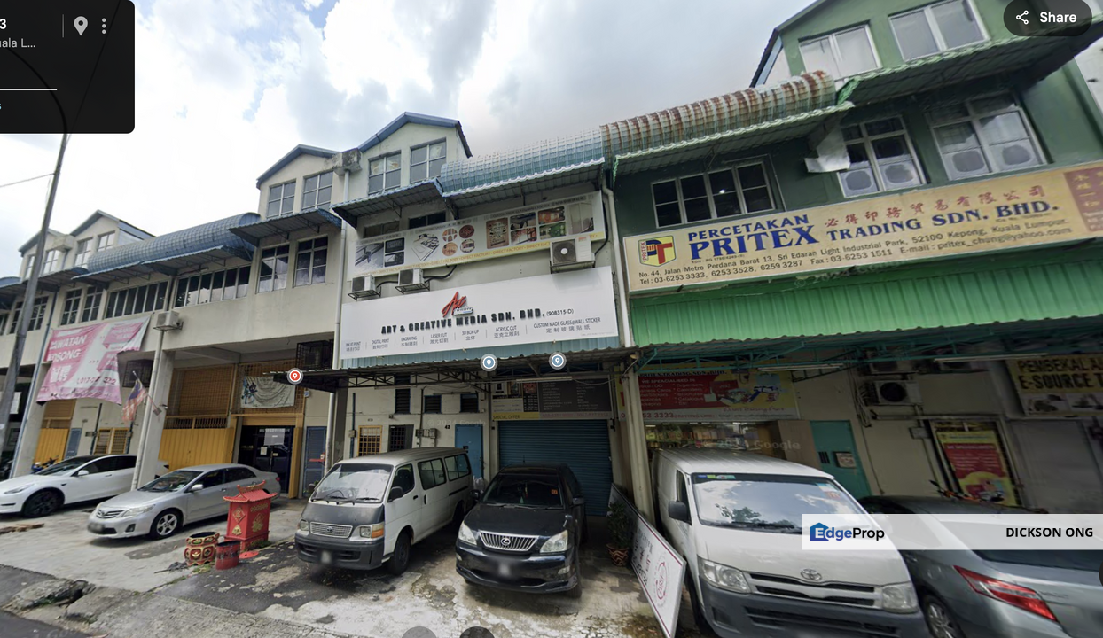 Kepong, Sri Edaran Light Industrial Park, 2 adjoining 1.5 Storey Link Factory, Kuala Lumpur, Kepong