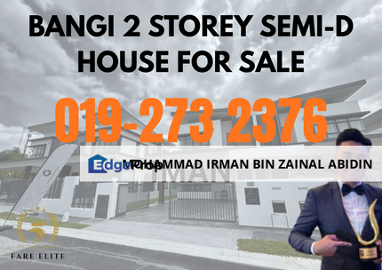 Bangi Two Storey Semi Detached For Sale New Project Individual Title, Selangor, Kajang