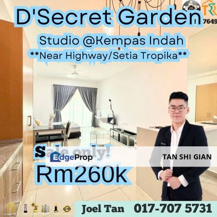 D'Secret Garden Studio for Sale, Johor, Johor Bahru