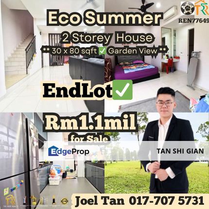 Eco Summer Endlot Unblock View for Sale, Johor, Johor Bahru