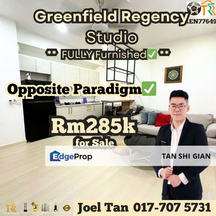 Greenfield Regency Studio for Sale, Johor, Tampoi