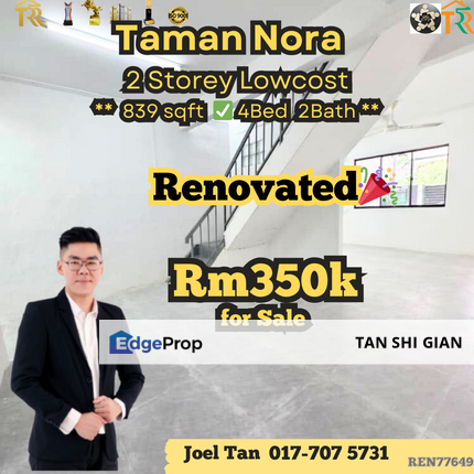 Ulu Tiram, Taman Nora Landed Low Cost for Sale, Johor, Ulu Tiram