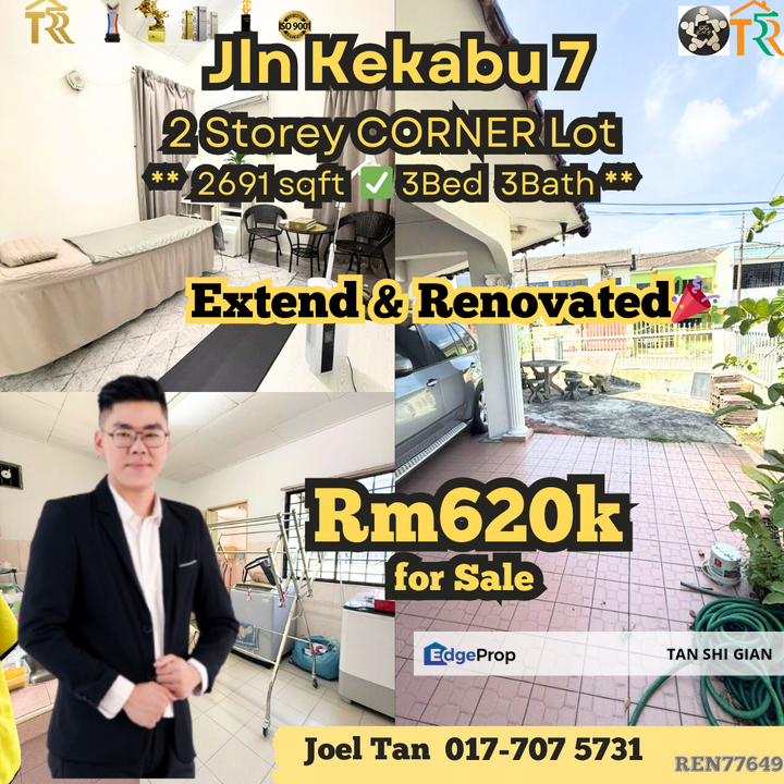 Desa Cemerlang Corner Terrace for Sale, Johor, Ulu Tiram
