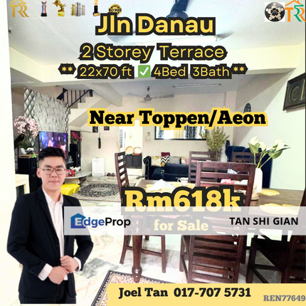 Desa Jaya, Jalan Danau Terrace for Sale, Johor, Johor Bahru