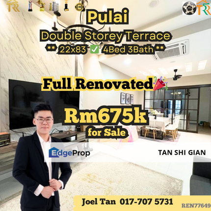 Pulai Fully Renovated Unit for Sale, Johor, Kangkar Pulai