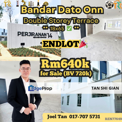 Dato Onn, Perjiranan14 House for Sale, Johor, Johor Bahru