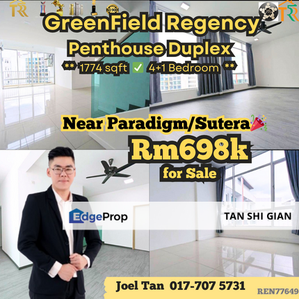 GreenField Regency Penthouse Duplex for Sale, Johor, Tampoi