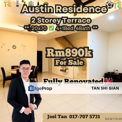 Austin Residence Terrace for Sale, Johor, Johor Bahru