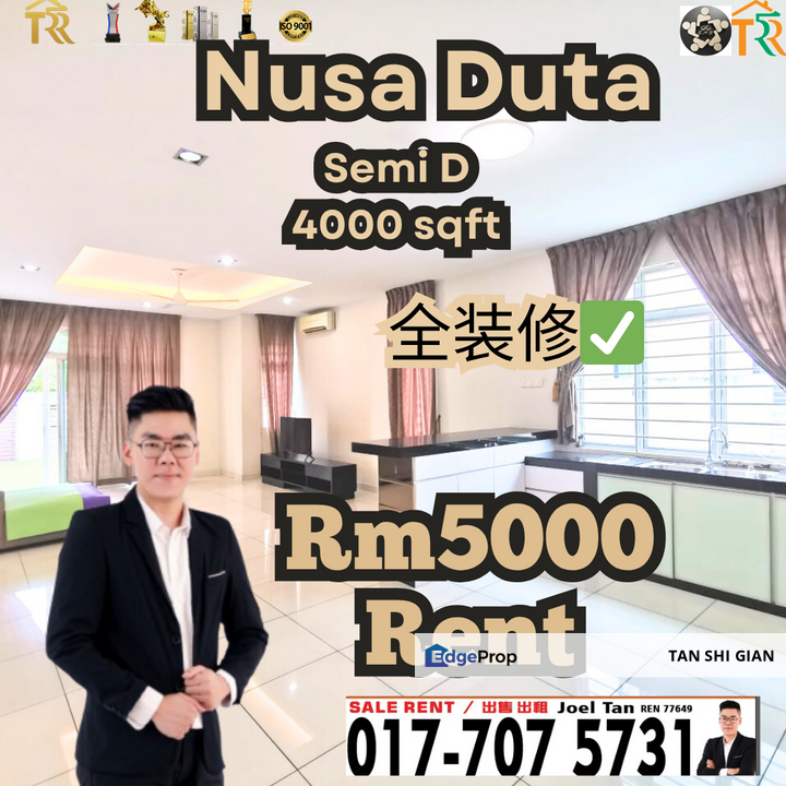 Nusa Duta SemiD for Rent, Johor, Johor Bahru