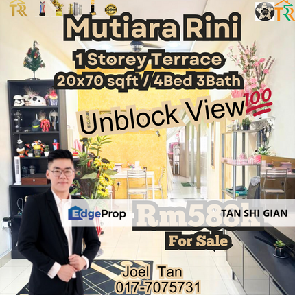 Mutiara Mas 1Storey House for Sale, Johor, Skudai