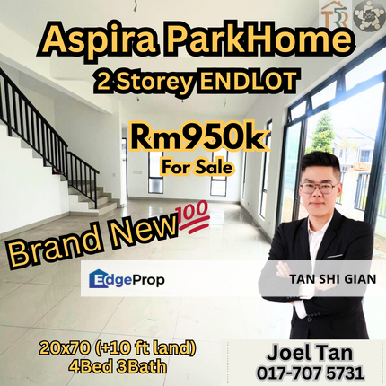 Aspira ParkHome 2Storey Endlot house for Sale, Johor, Gelang Patah