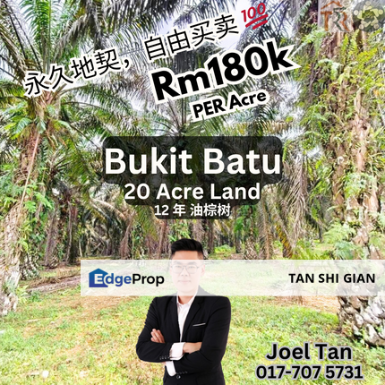 Kulai, Bukit Batu 20Acre Land for Sale, Johor, Kulai