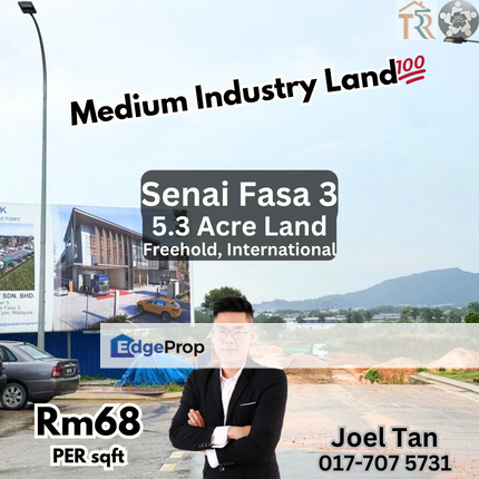 Senai Fasa 3 Industrial Land for Sale, Johor, Senai