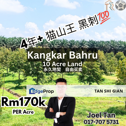 Kluang 10Acre Durian Land for Sale, Johor, Kluang