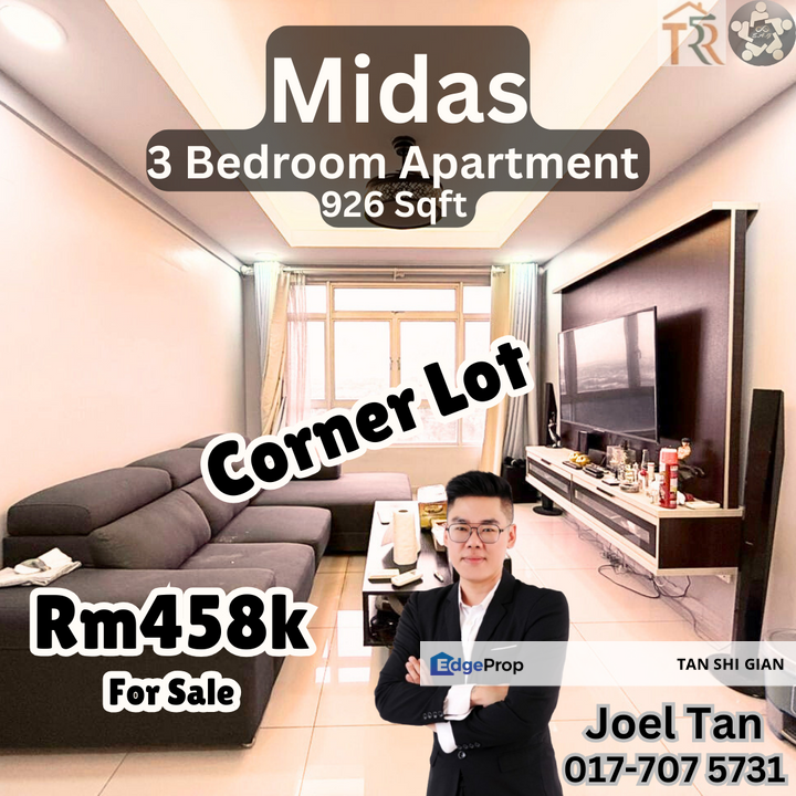 Midas Perling 3Bedroom Corner Apartment for Sale, Johor, Johor Bahru
