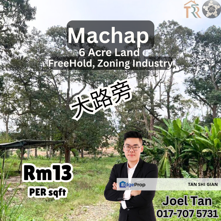Machap 6Acre Land for Sale, Johor, Kluang