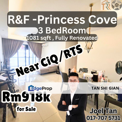 R&F Princess Cove 3Bed for Sale, Johor, Johor Bahru