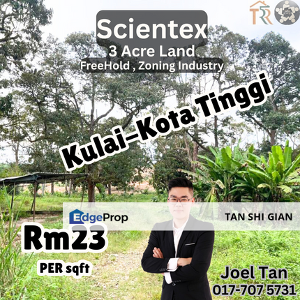 Scientex Bandar Kulai 3Acre Zone Industry Land for sale , Johor, Kulai