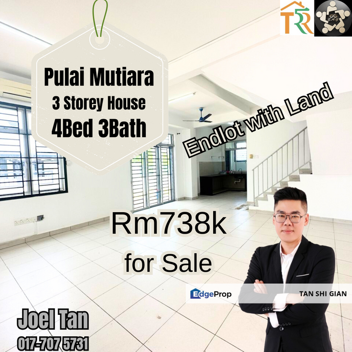 Acacia Pulai Mutiara 3STOREY Endlot Terrace for Sale , Johor, Kangkar Pulai