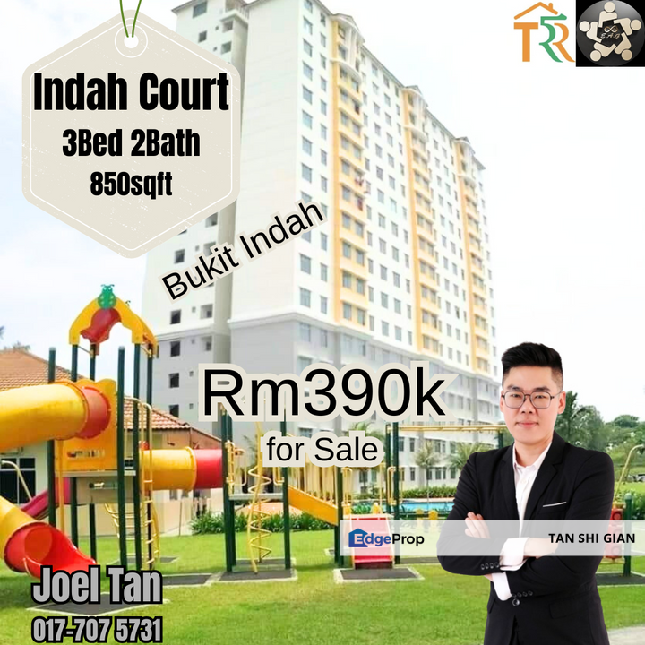 Indah Court Apartment 3Bedroom for Sale , Johor, Bukit Indah
