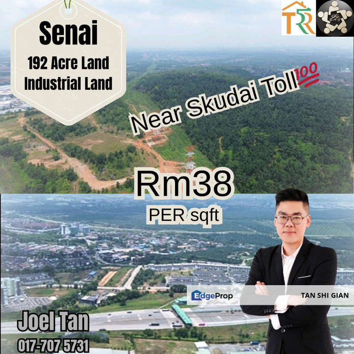 Senai, Taman Teknologi Johor 192 Acre Land for Sale , Johor, Senai
