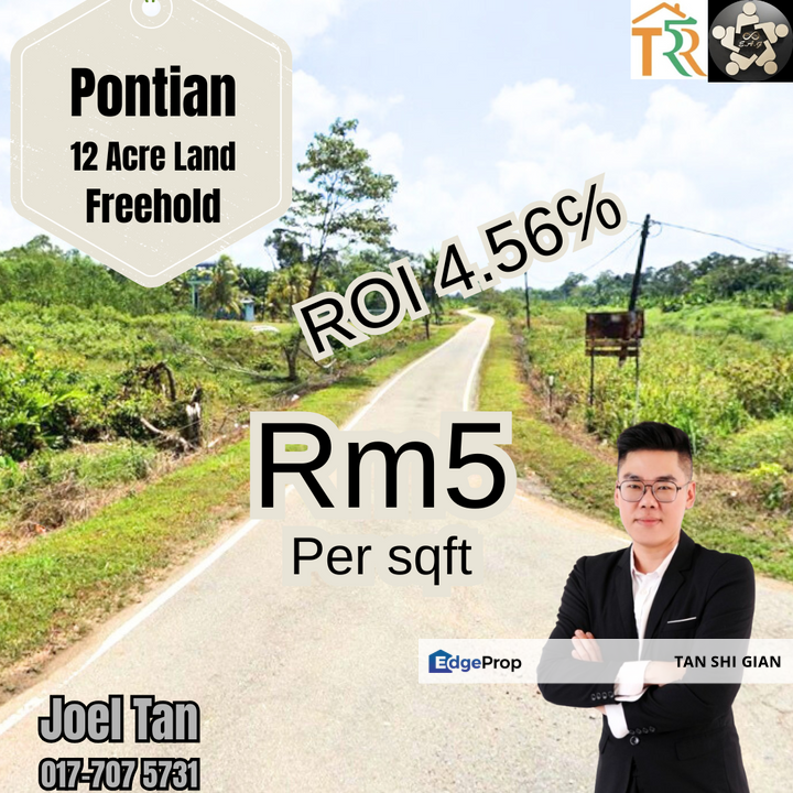 Pontian 12acre land for Sale, Johor, Pontian