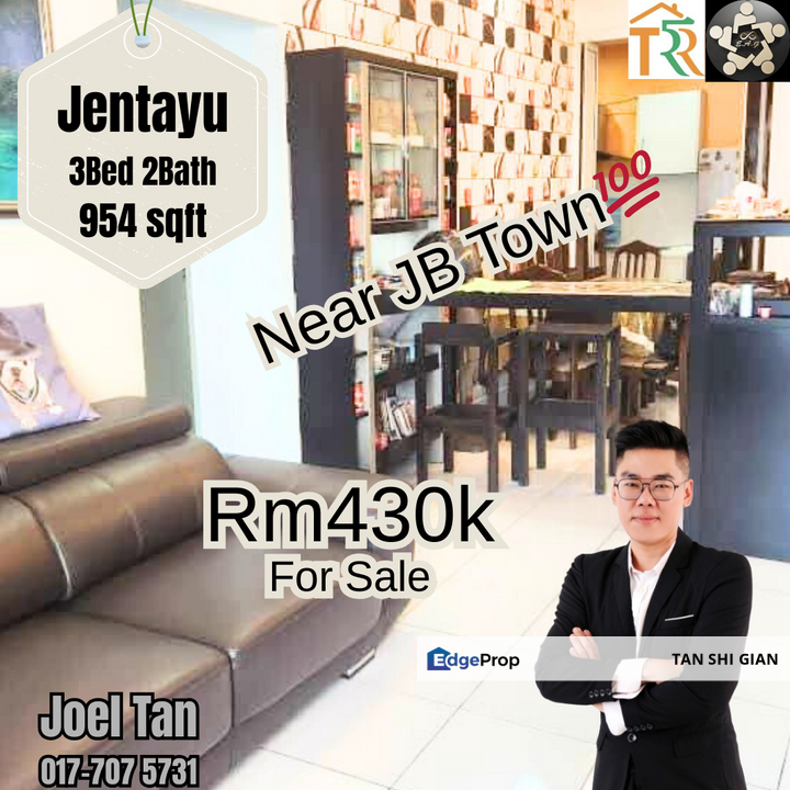 Jentayu Residence 3Bedroom Apartment for Sale , Johor, Tampoi