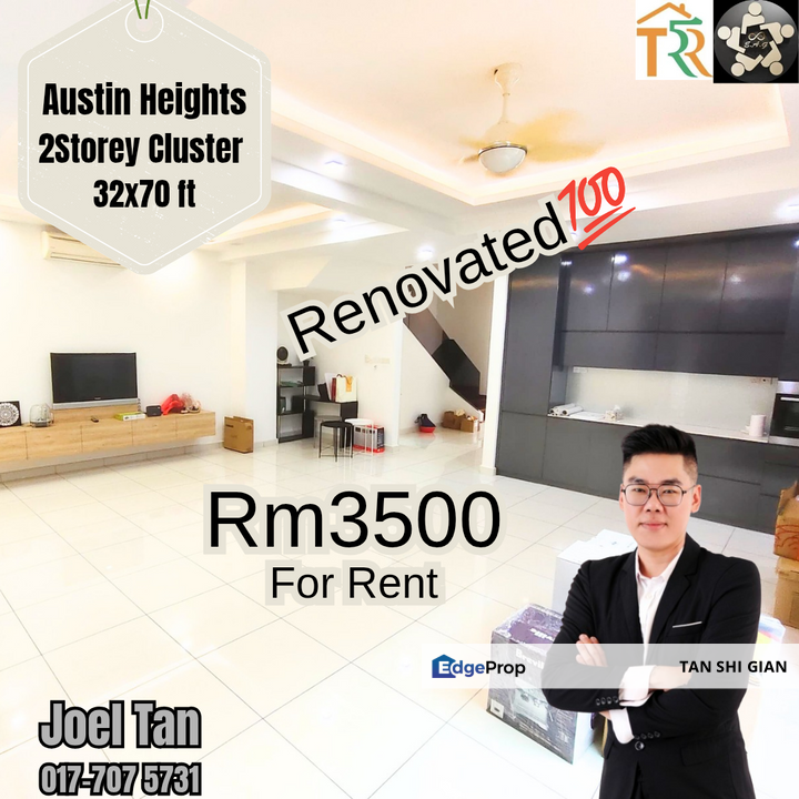 Austin Heights Kiara1 Cluster House for Rent, Johor, Johor Bahru