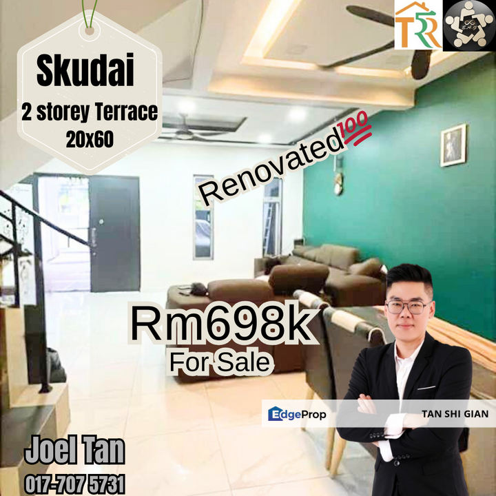 Skudai, Seri Orkid double storey Terrace House for Sale , Johor, Skudai
