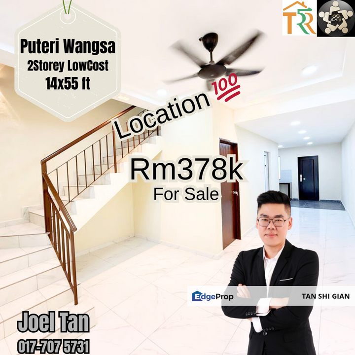 Puteri Wangsa 2Storey LowCost House for Sale , Johor, Ulu Tiram