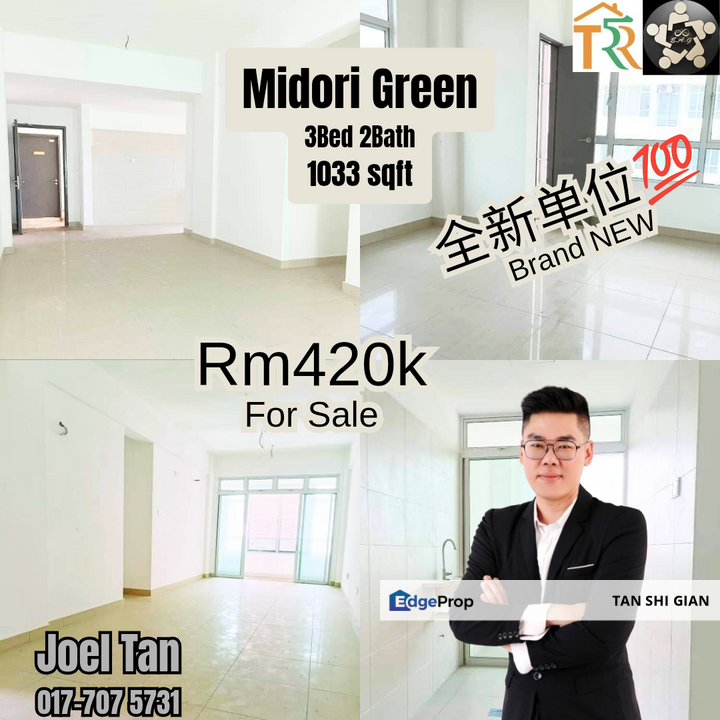Midori Green 3Bedroom Apartment for Sale , Johor, Johor Bahru