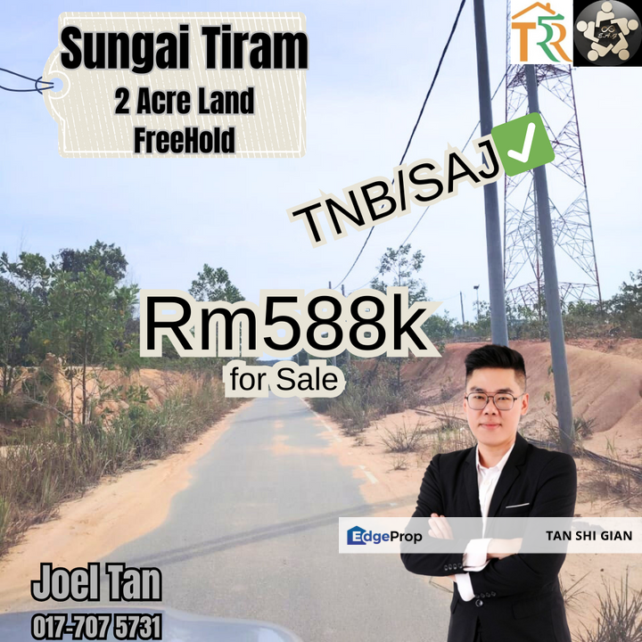Sungai Tiram 2 acre land for Sale, Johor, Ulu Tiram